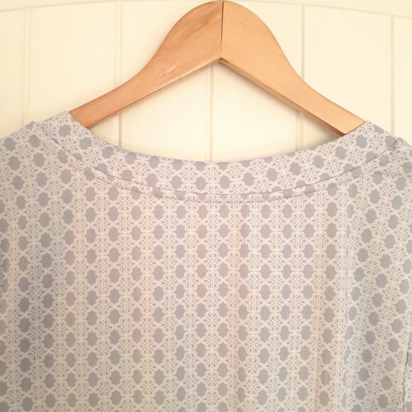 Pajamagram Naturally Nude Pajamas Light Blue Geo Print Size MT Tall - Picture 9 of 16